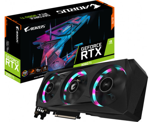 Видеокарта NVIDIA GeForce RTX3060 Ti Gigabyte 8Gb LHR (GV-N306TAORUS E-8GD 2.0)